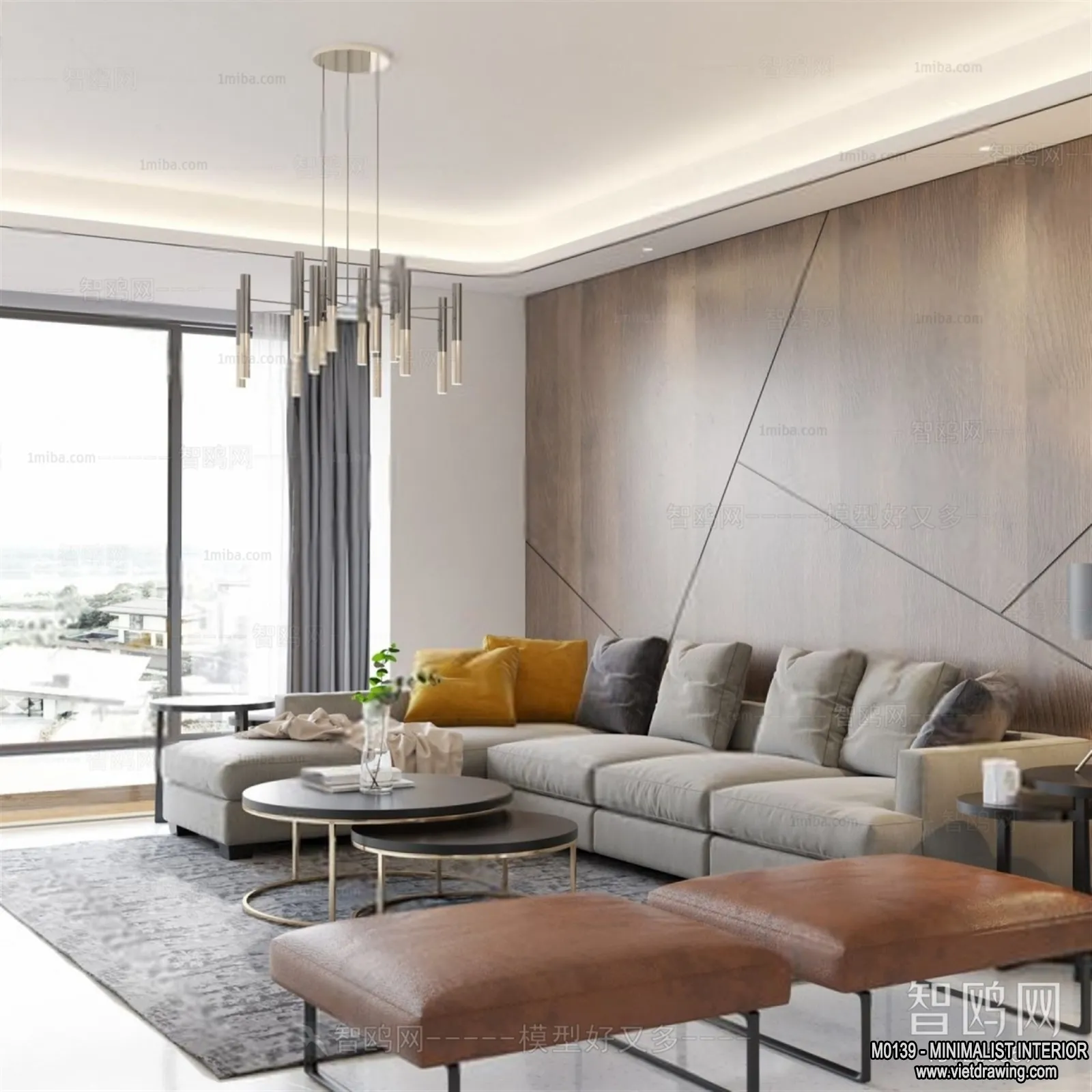 Living Room - Minimalist Style - 3D Interior Scene - 156