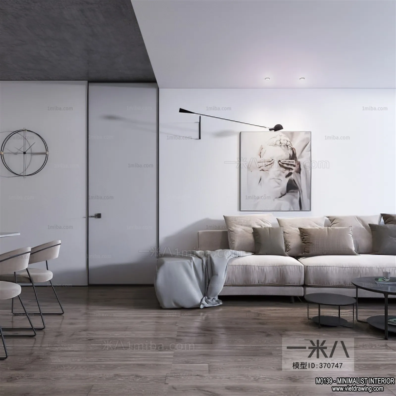 Living Room - Minimalist Style - 3D Interior Scene - 158
