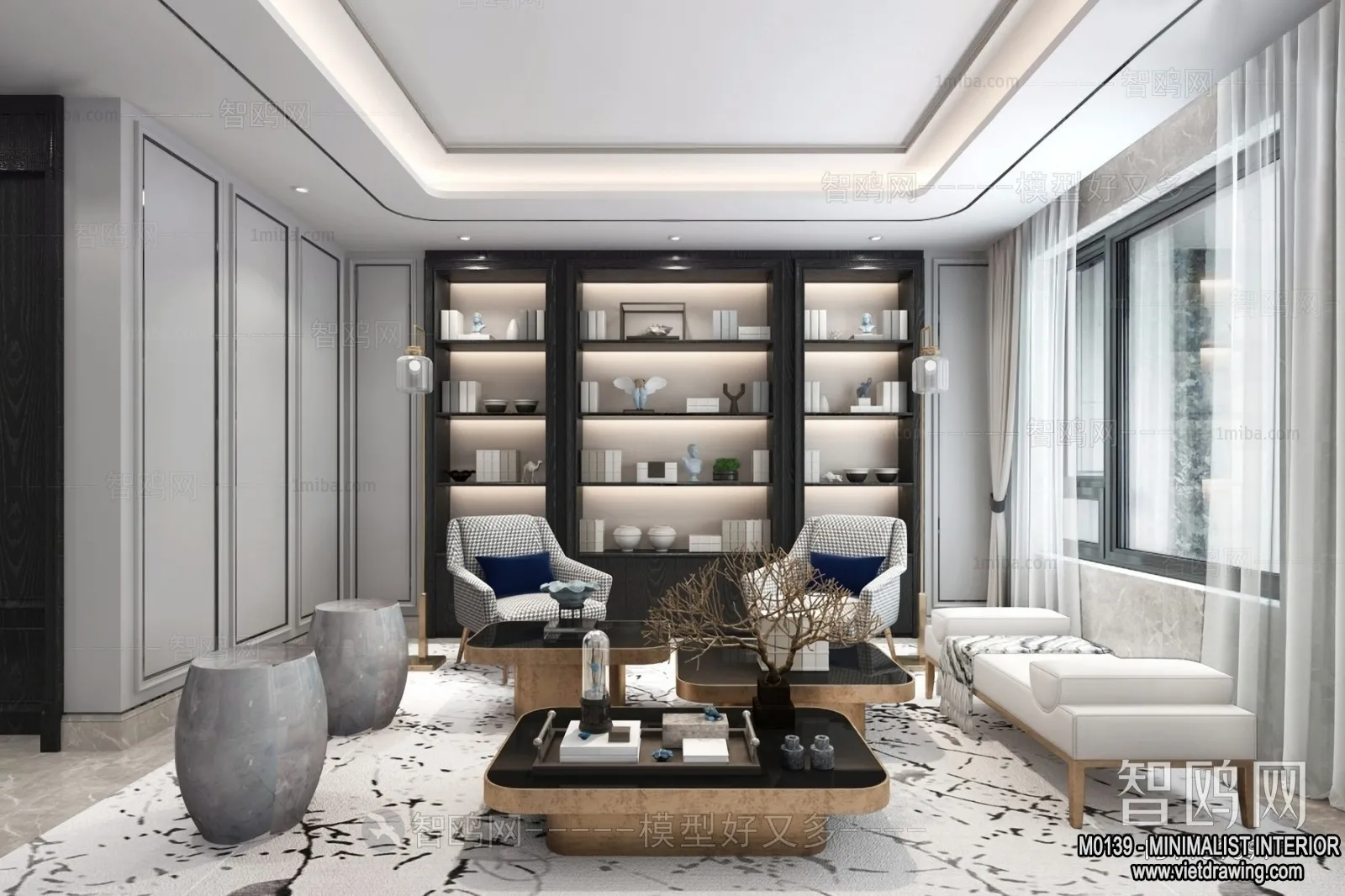 Living Room - Minimalist Style - 3D Interior Scene - 167