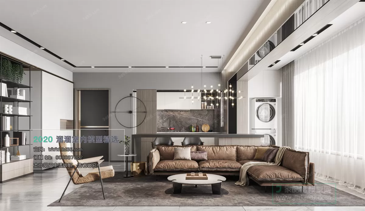 LIVING ROOM - MODERN STYLE - 3D MODELS
