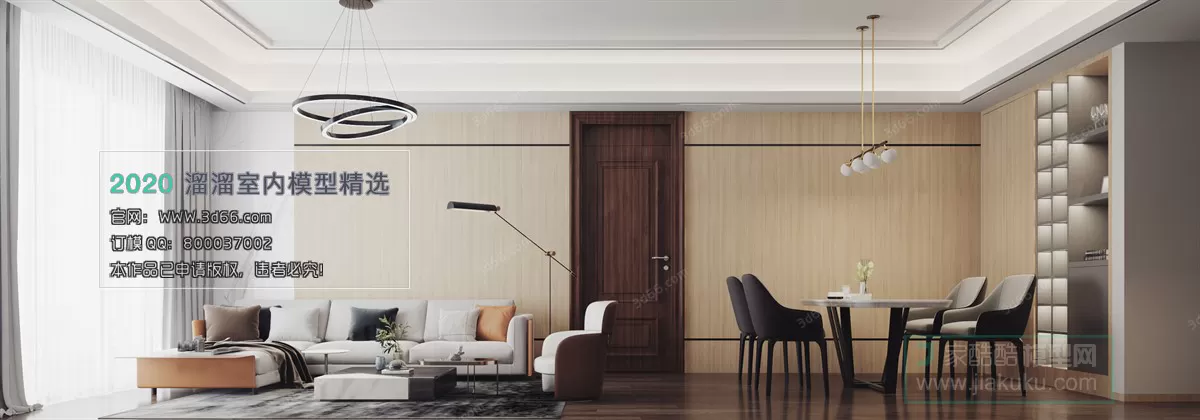 LIVING ROOM - MODERN STYLE - 3D MODELS