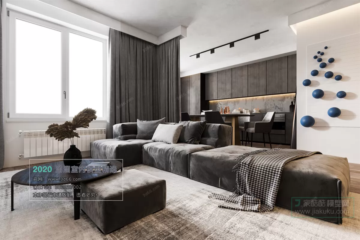 LIVING ROOM - MODERN STYLE - 3D MODELS