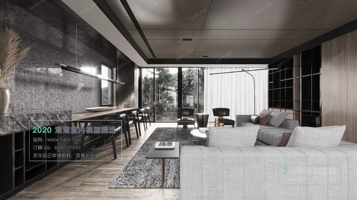 LIVING ROOM - MODERN STYLE - 3D MODELS