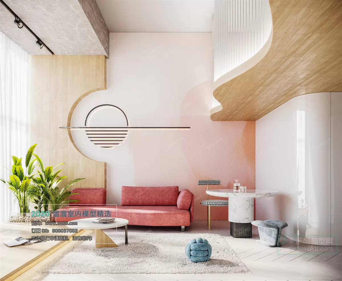 LIVING ROOM - MODERN STYLE - 3D MODELS