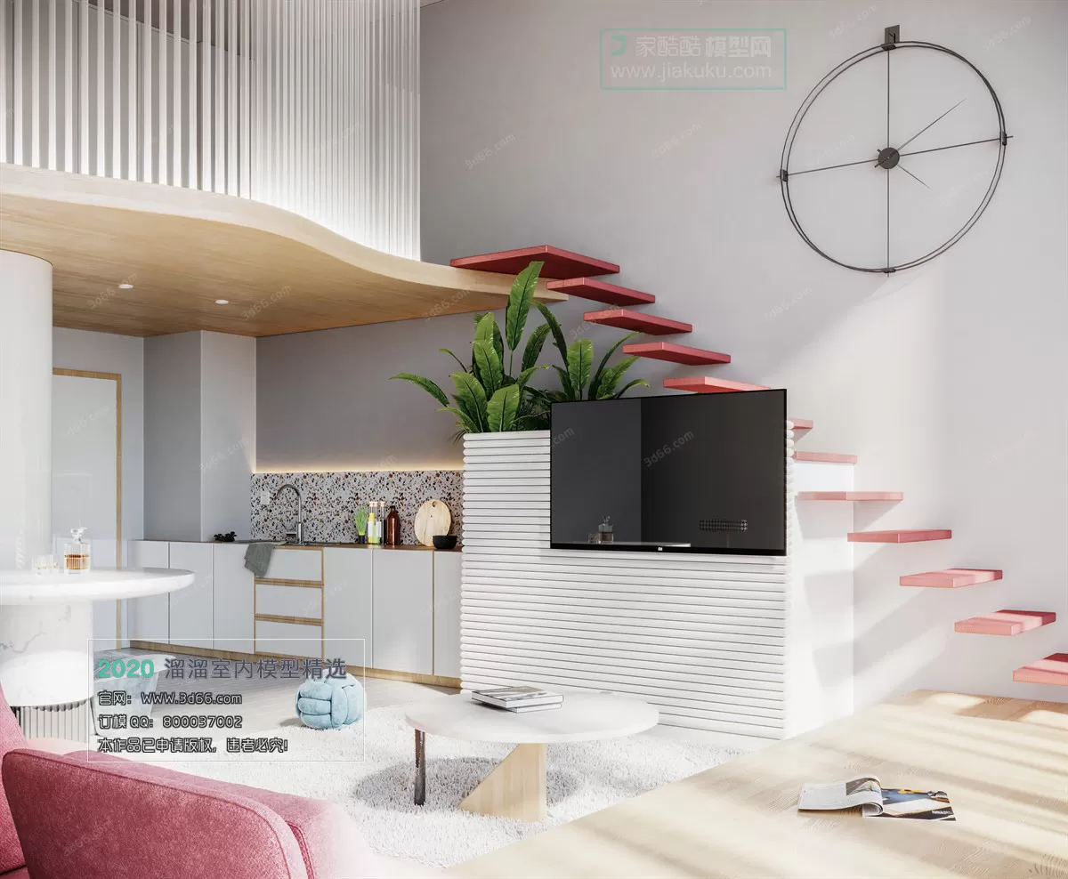 LIVING ROOM - MODERN STYLE - 3D MODELS