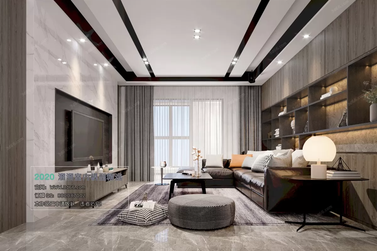 LIVING ROOM - MODERN STYLE - 3D MODELS