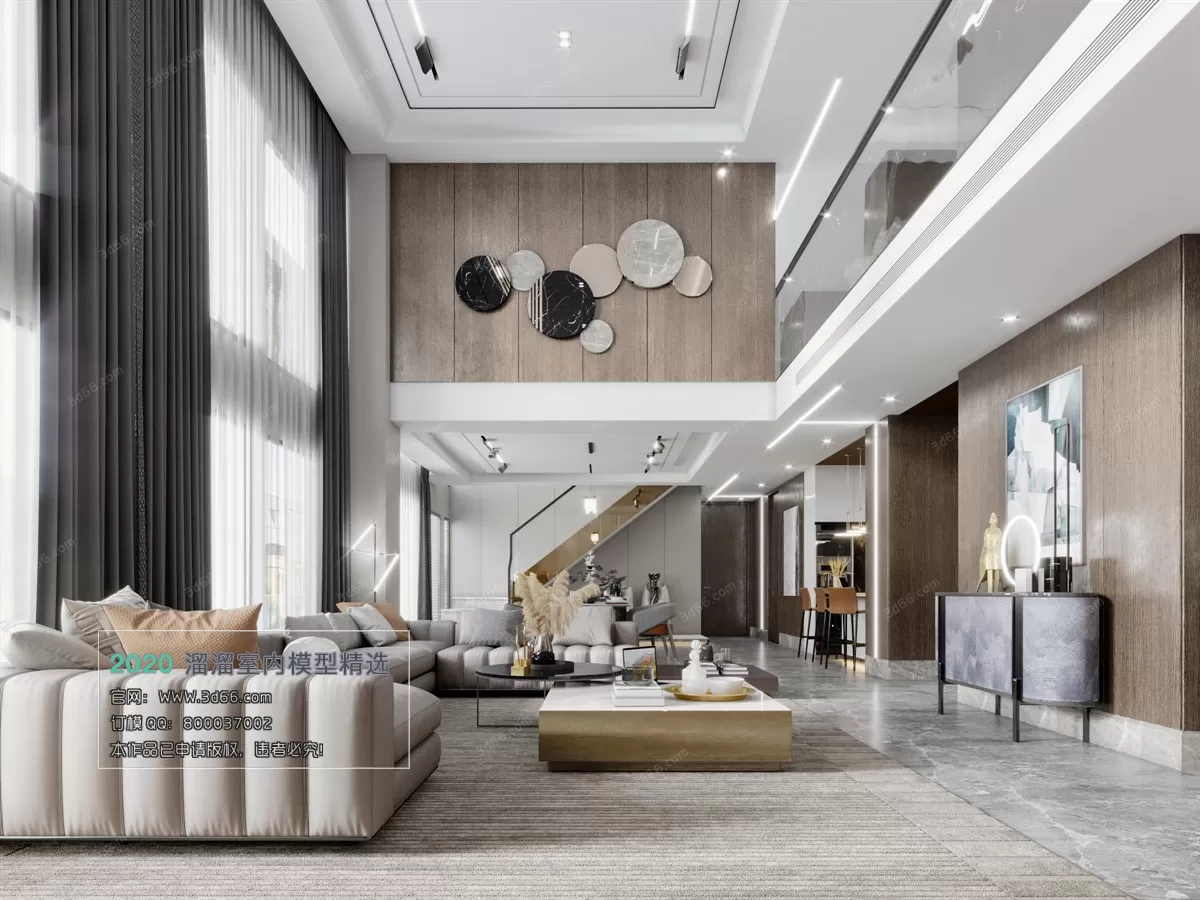 LIVING ROOM - MODERN STYLE - 3D MODELS