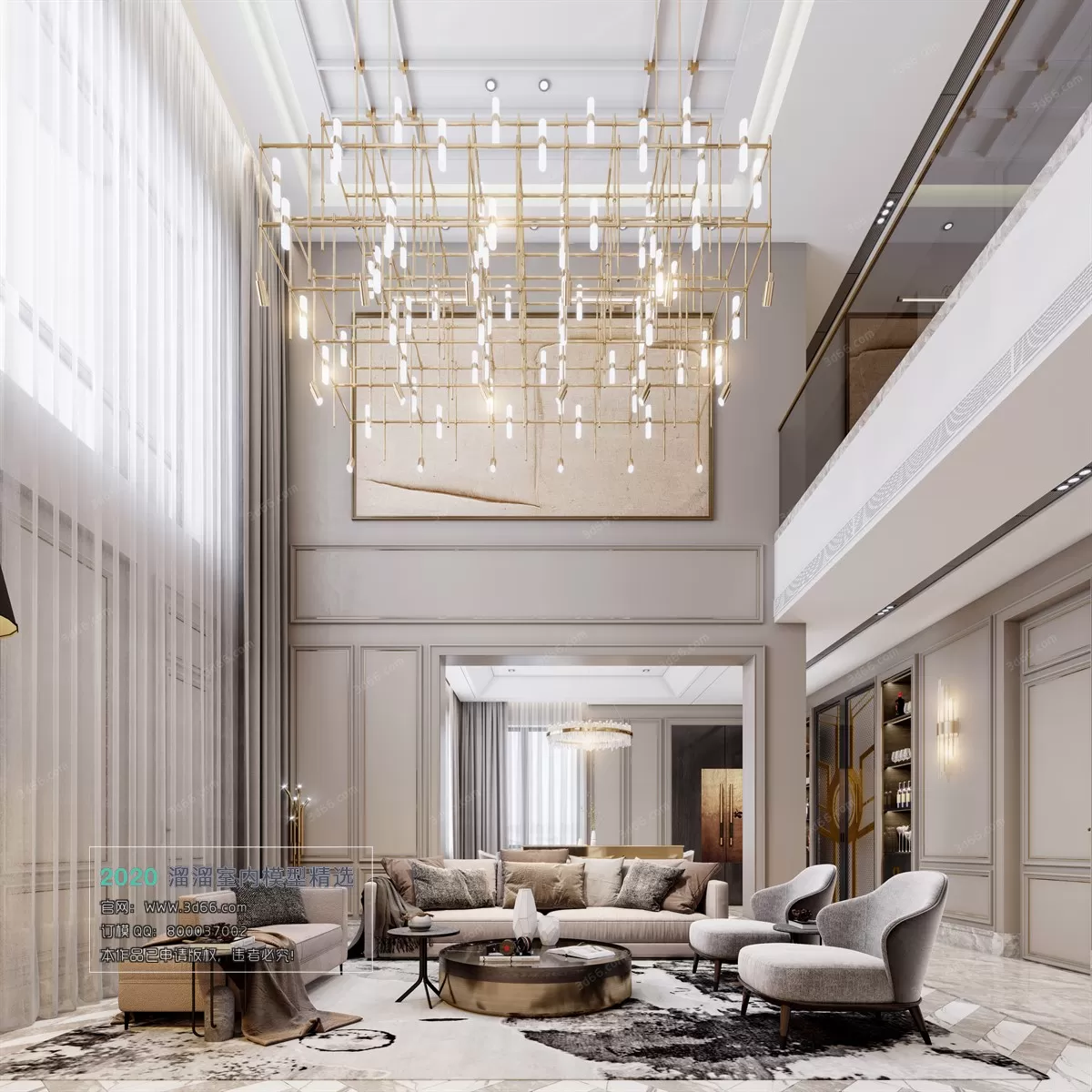 LIVING ROOM - MODERN STYLE - 3D MODELS