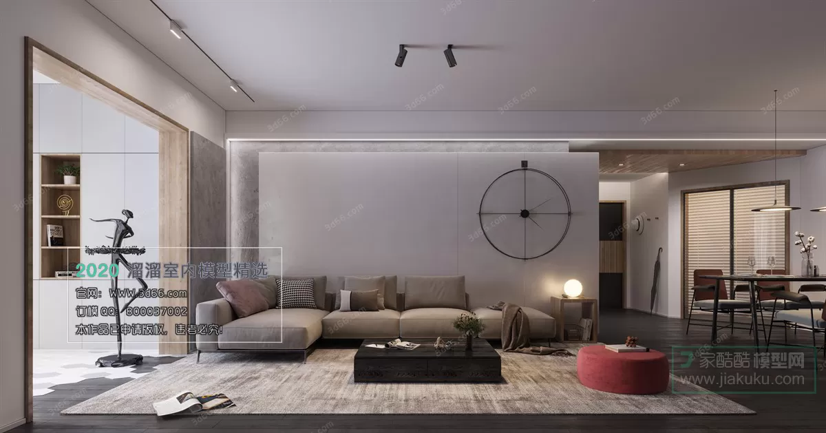 LIVING ROOM - MODERN STYLE - 3D MODELS