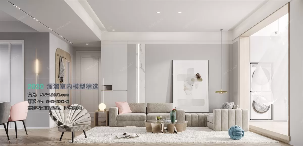 LIVING ROOM - MODERN STYLE - 3D MODELS