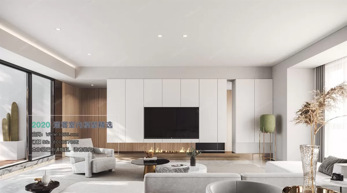 LIVING ROOM - MODERN STYLE - 3D MODELS