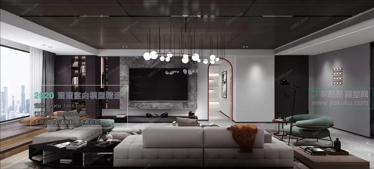 LIVING ROOM - MODERN STYLE - 3D MODELS