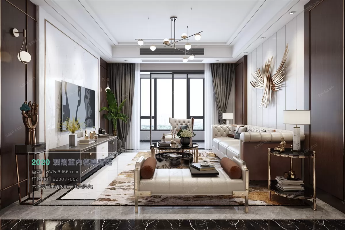 LIVING ROOM - MODERN STYLE - 3D MODELS