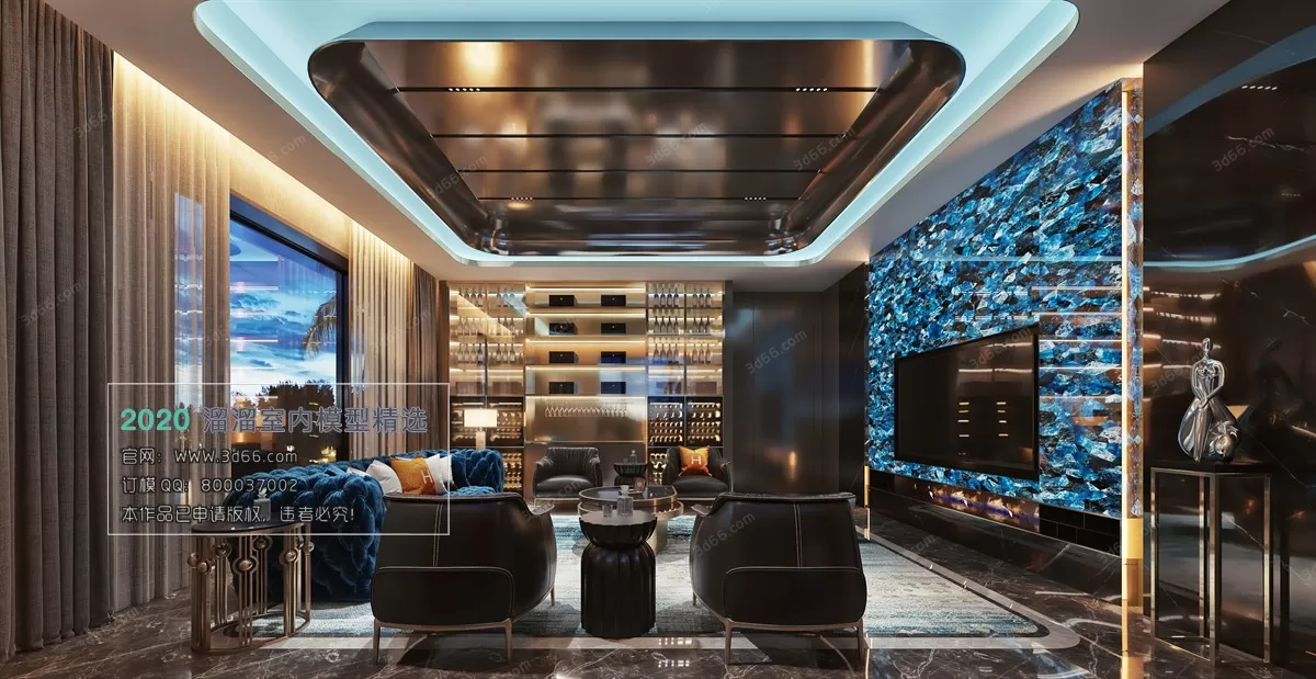 LIVING ROOM - MODERN STYLE - 3D MODELS