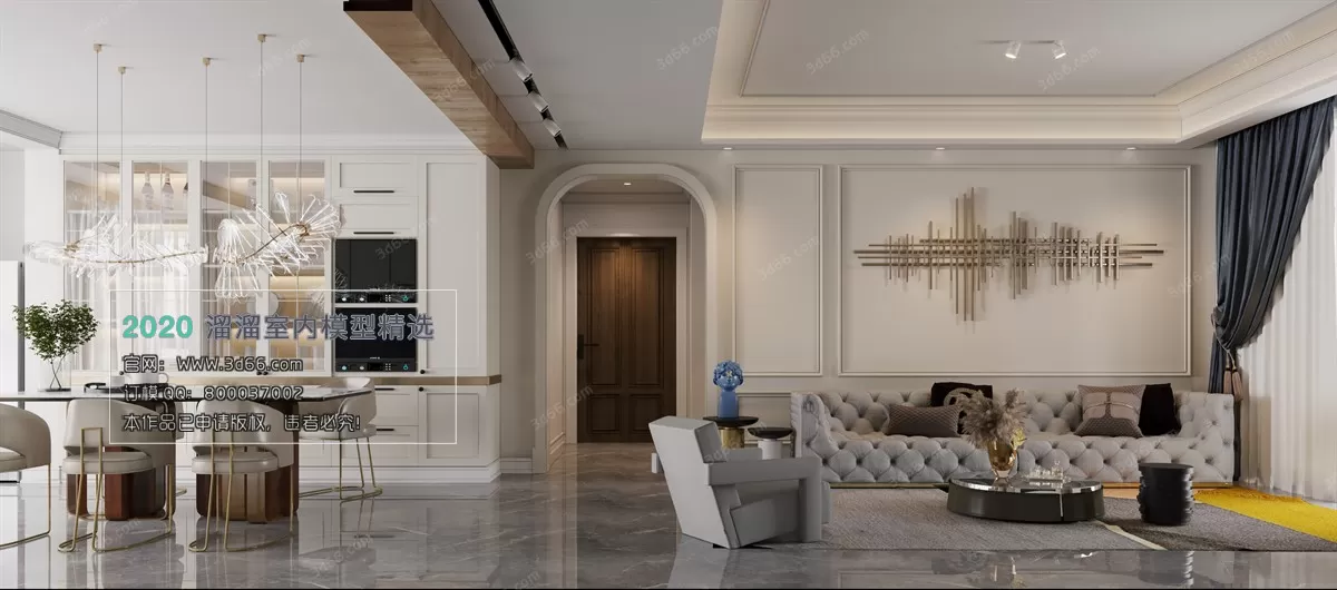 LIVING ROOM - MODERN STYLE - 3D MODELS