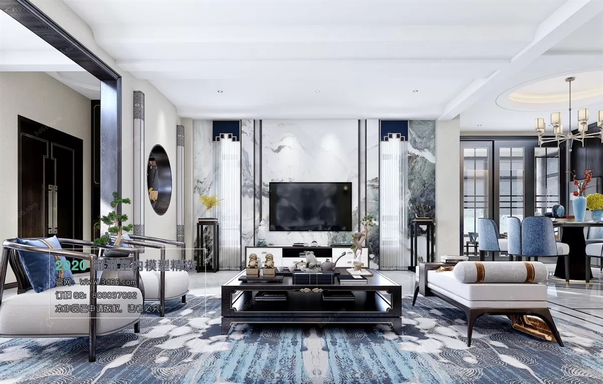 LIVING ROOM - MODERN STYLE - 3D MODELS