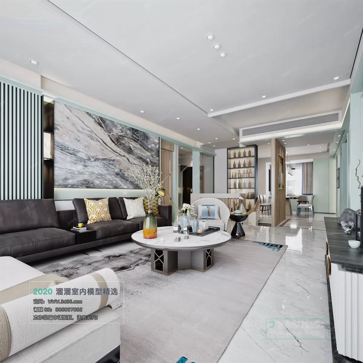 LIVING ROOM - MODERN STYLE - 3D MODELS