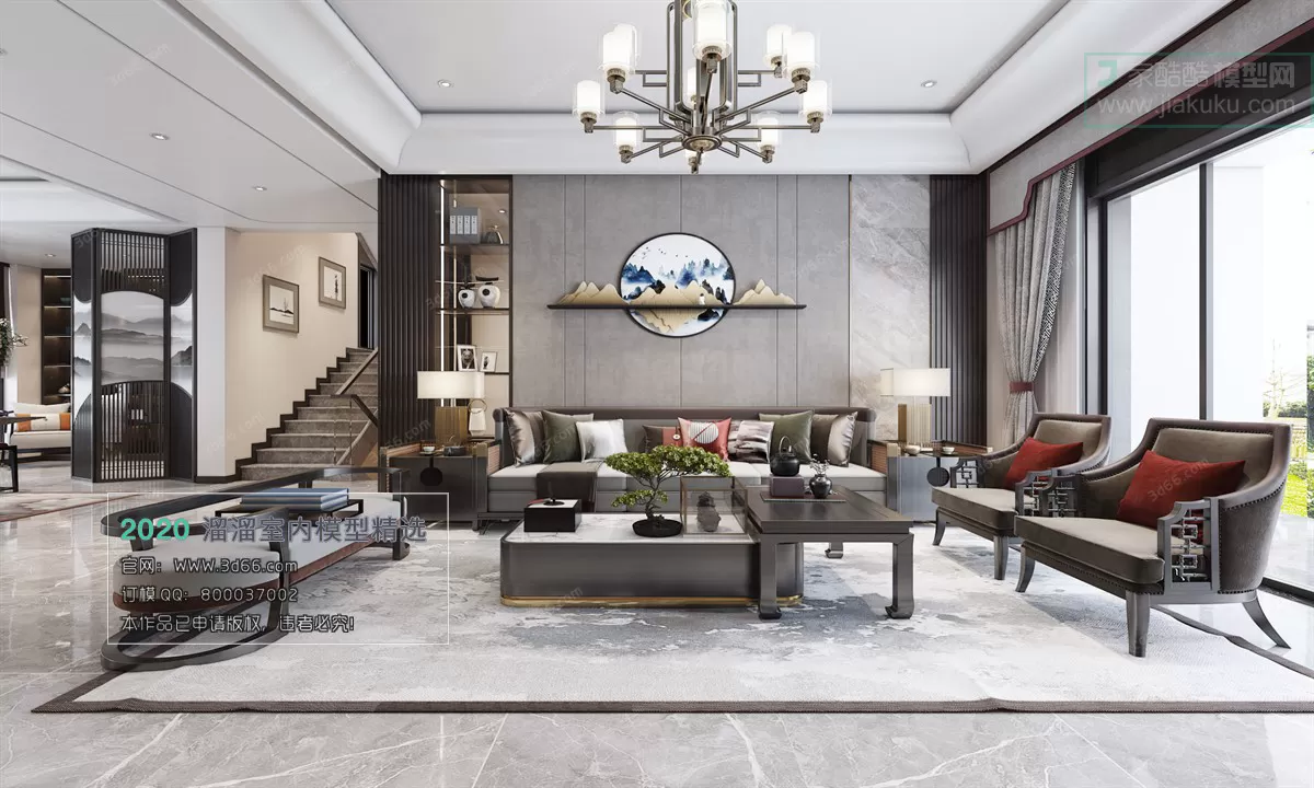 LIVING ROOM - MODERN STYLE - 3D MODELS