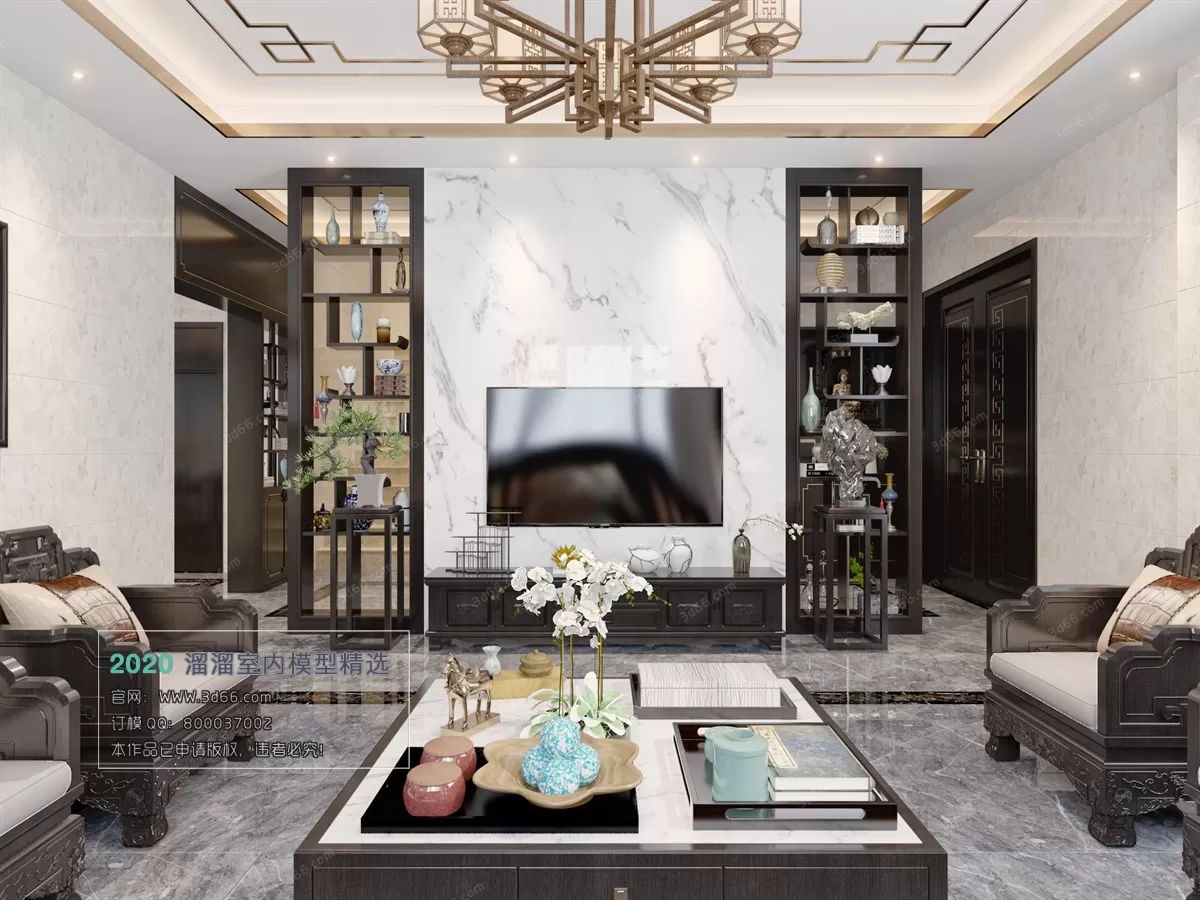 LIVING ROOM - MODERN STYLE - 3D MODELS