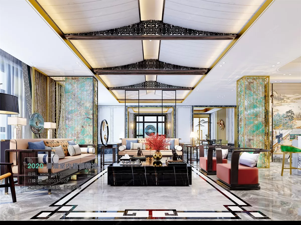 LIVING ROOM - MODERN STYLE - 3D MODELS