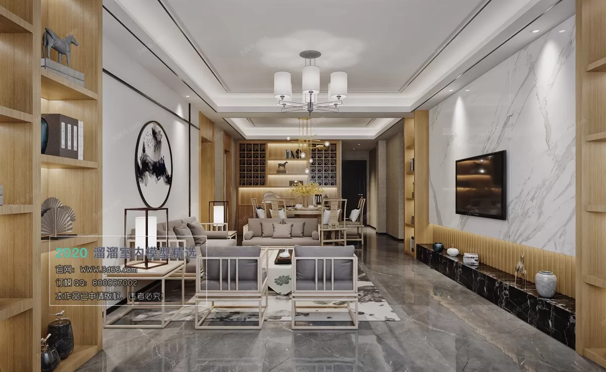 LIVING ROOM - MODERN STYLE - 3D MODELS