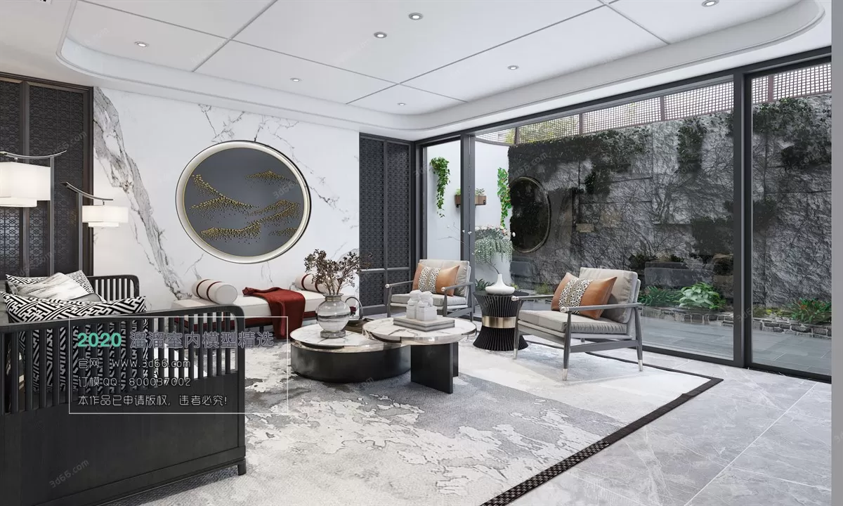 LIVING ROOM - MODERN STYLE - 3D MODELS