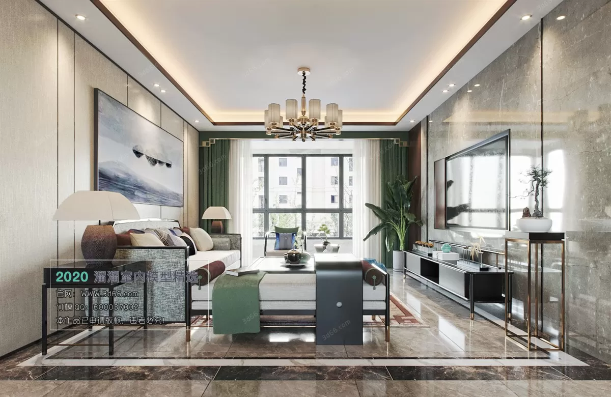 LIVING ROOM - MODERN STYLE - 3D MODELS