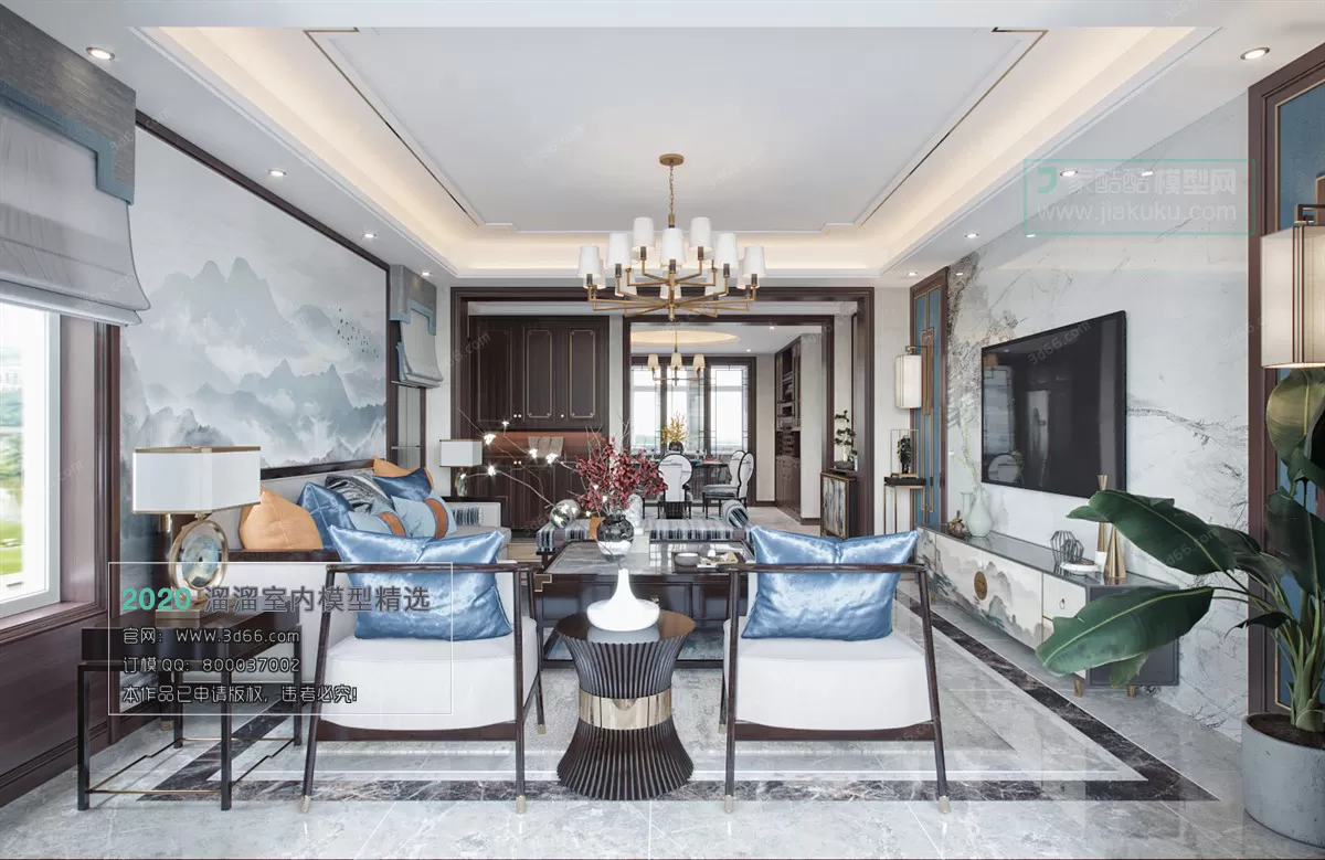 LIVING ROOM - MODERN STYLE - 3D MODELS