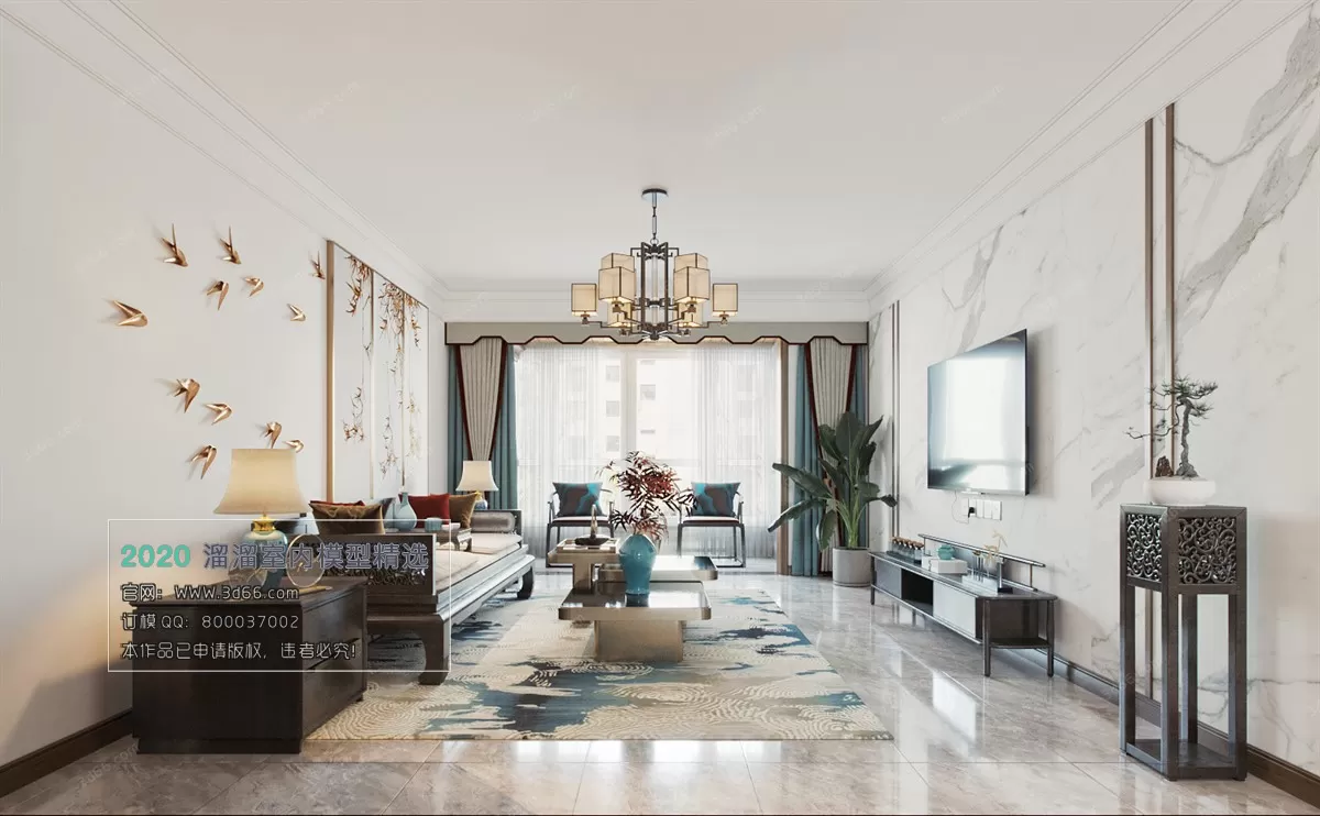 LIVING ROOM - MODERN STYLE - 3D MODELS