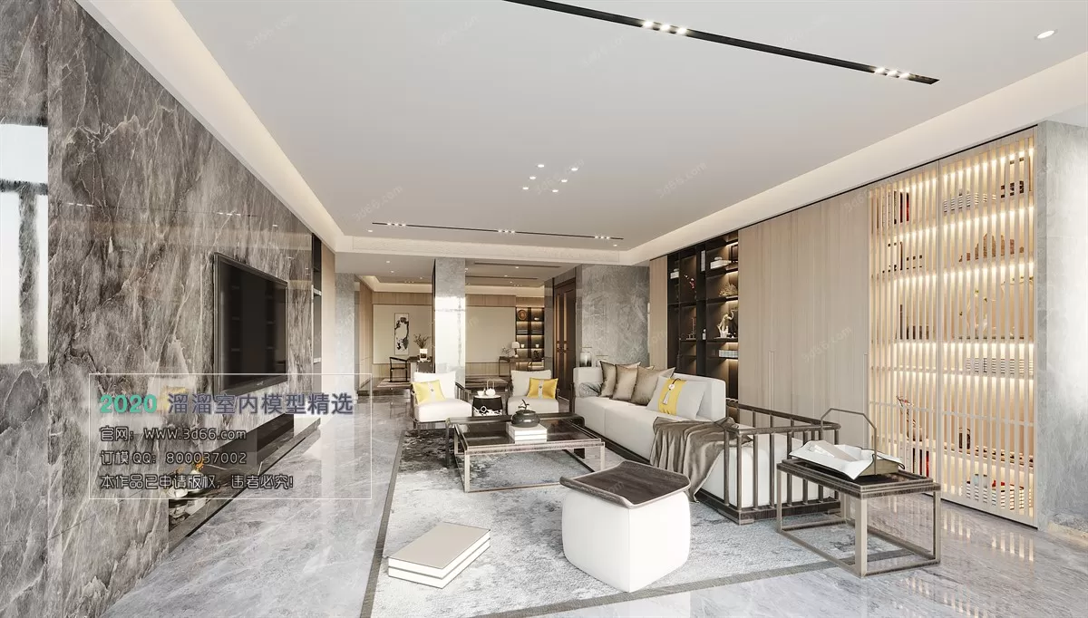 LIVING ROOM - MODERN STYLE - 3D MODELS