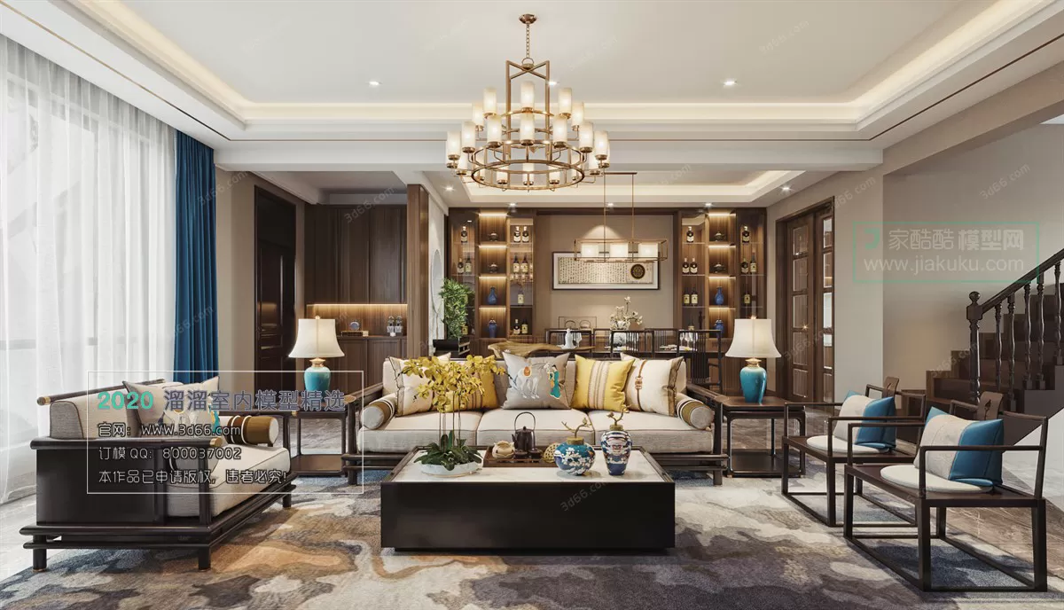 LIVING ROOM - MODERN STYLE - 3D MODELS