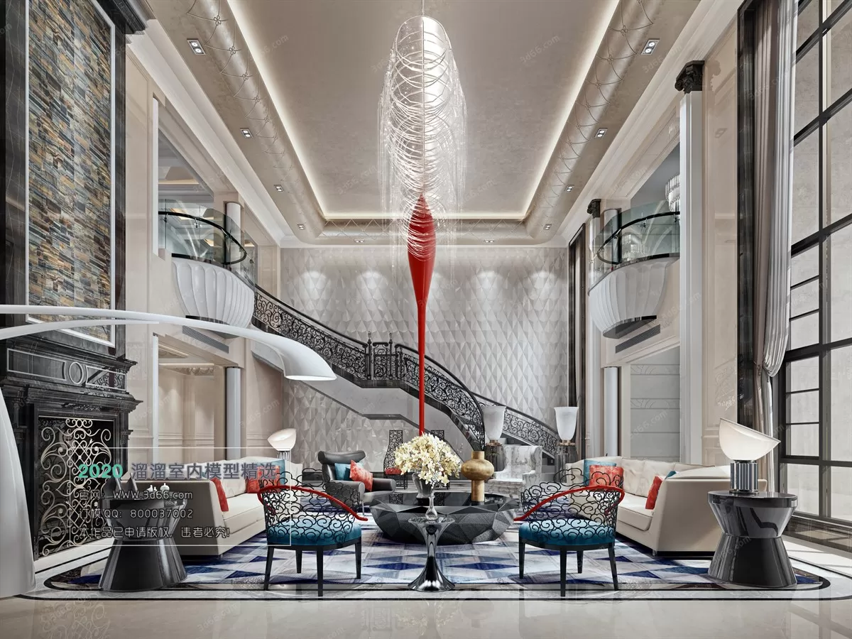 LIVING ROOM - MODERN STYLE - 3D MODELS