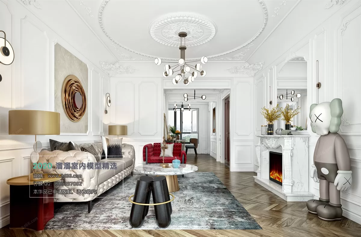 LIVING ROOM - MODERN STYLE - 3D MODELS