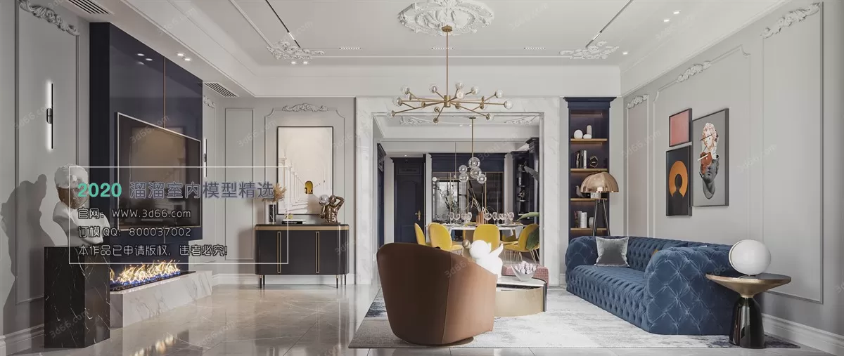 LIVING ROOM - MODERN STYLE - 3D MODELS