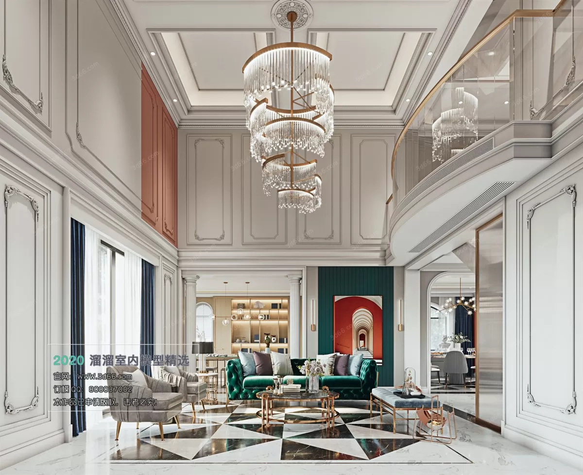 LIVING ROOM - MODERN STYLE - 3D MODELS