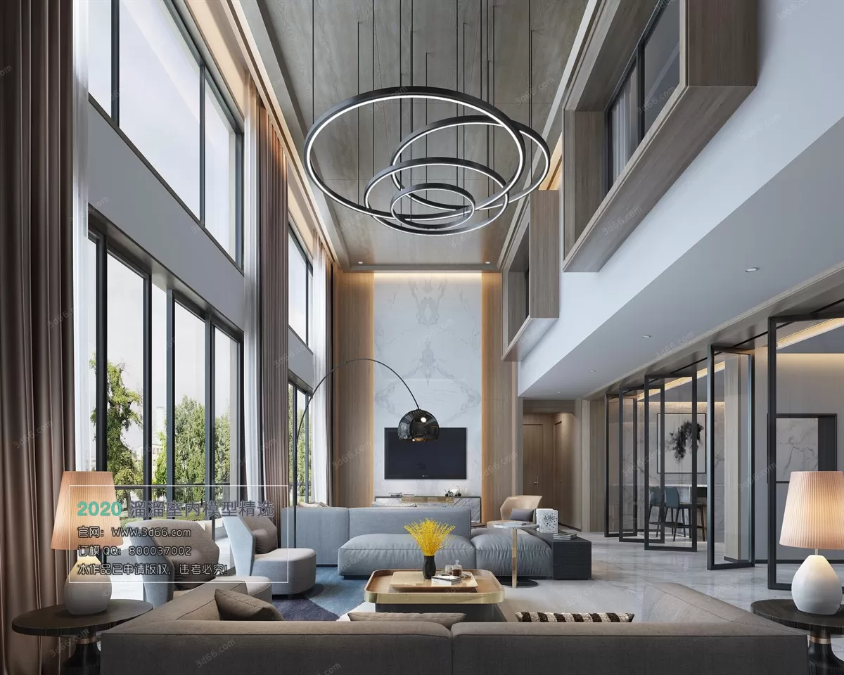 LIVING ROOM - MODERN STYLE - 3D MODELS