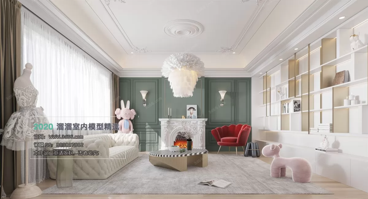 LIVING ROOM - MODERN STYLE - 3D MODELS