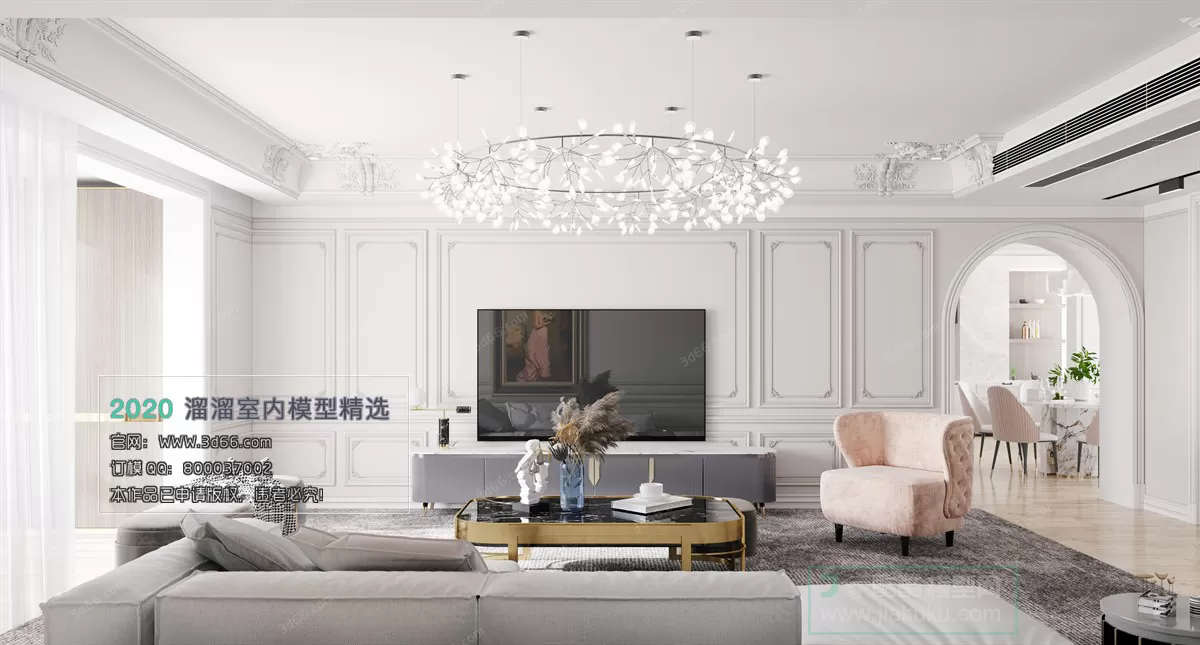 LIVING ROOM - MODERN STYLE - 3D MODELS