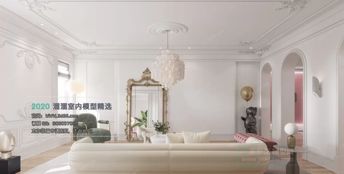 LIVING ROOM - MODERN STYLE - 3D MODELS