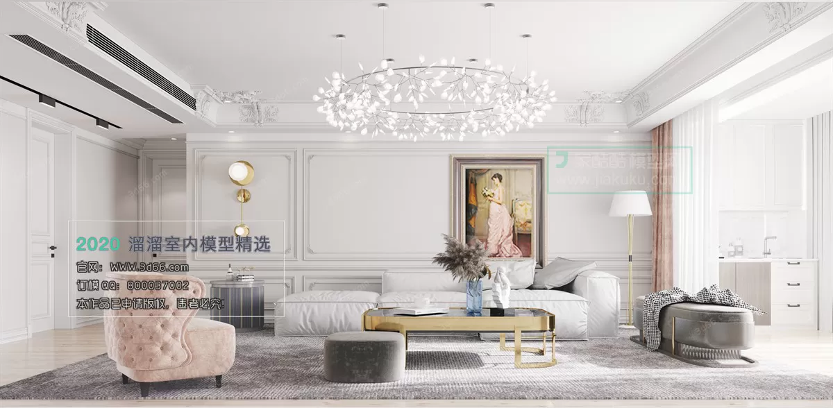 LIVING ROOM - MODERN STYLE - 3D MODELS