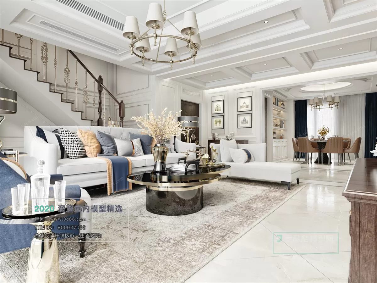 LIVING ROOM - MODERN STYLE - 3D MODELS