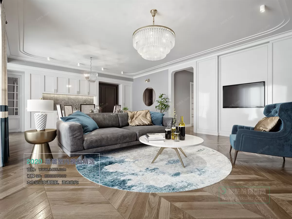 LIVING ROOM - MODERN STYLE - 3D MODELS