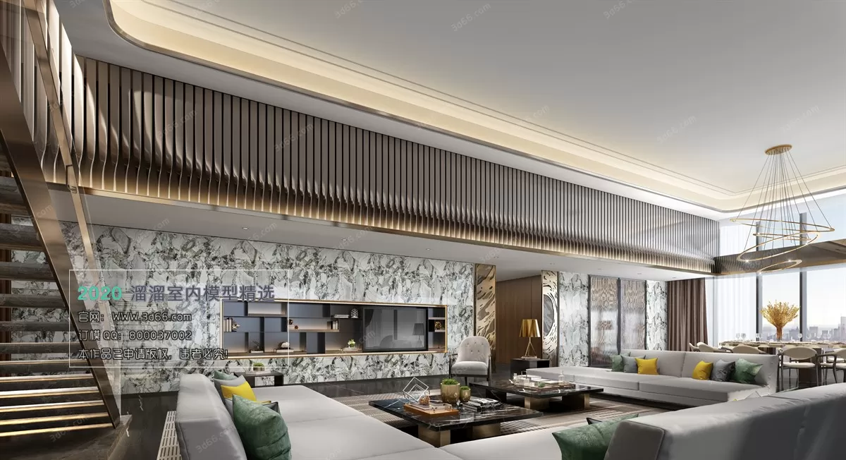 LIVING ROOM - MODERN STYLE - 3D MODELS