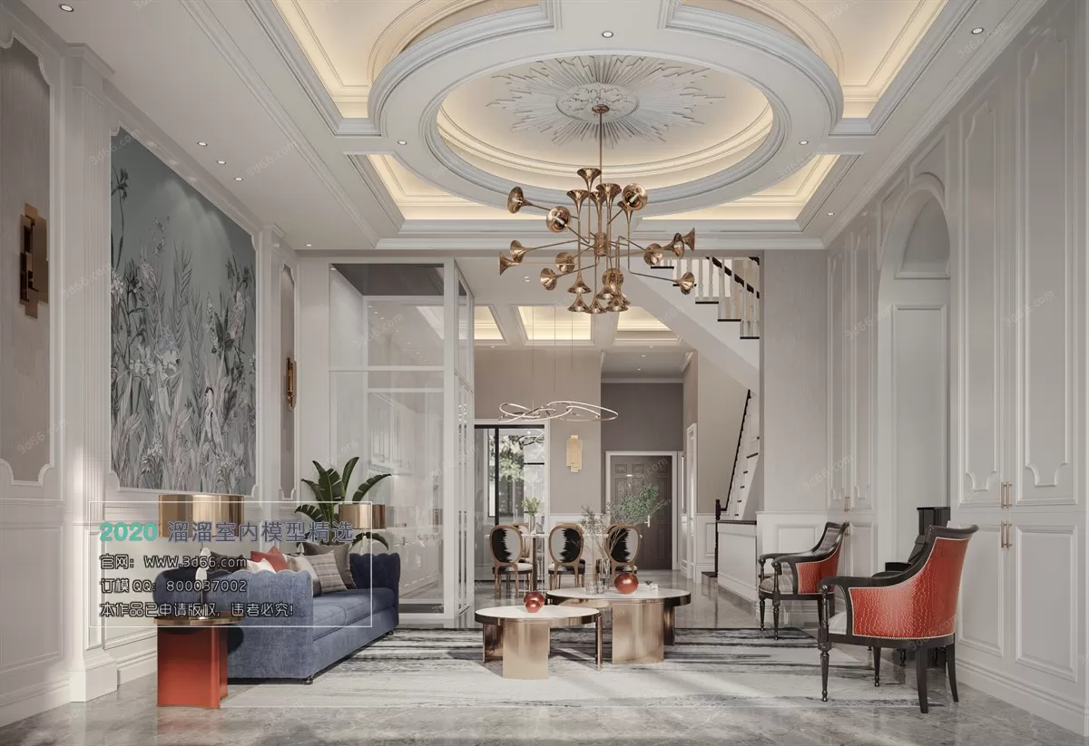 LIVING ROOM - MODERN STYLE - 3D MODELS