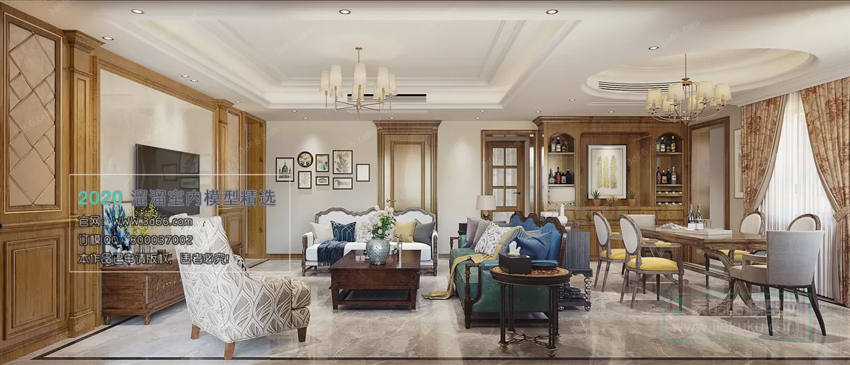 LIVING ROOM - MODERN STYLE - 3D MODELS