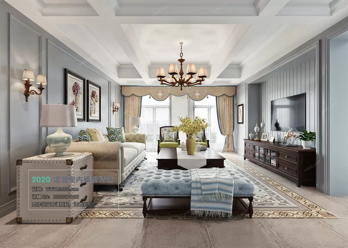 LIVING ROOM - MODERN STYLE - 3D MODELS