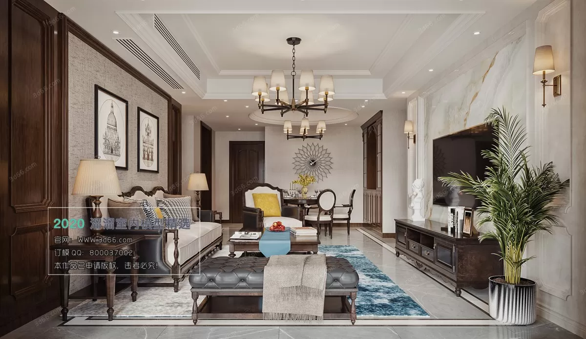 LIVING ROOM - MODERN STYLE - 3D MODELS