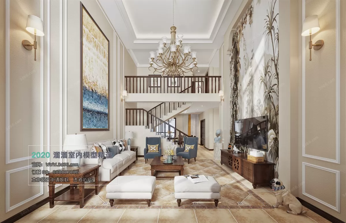 LIVING ROOM - MODERN STYLE - 3D MODELS