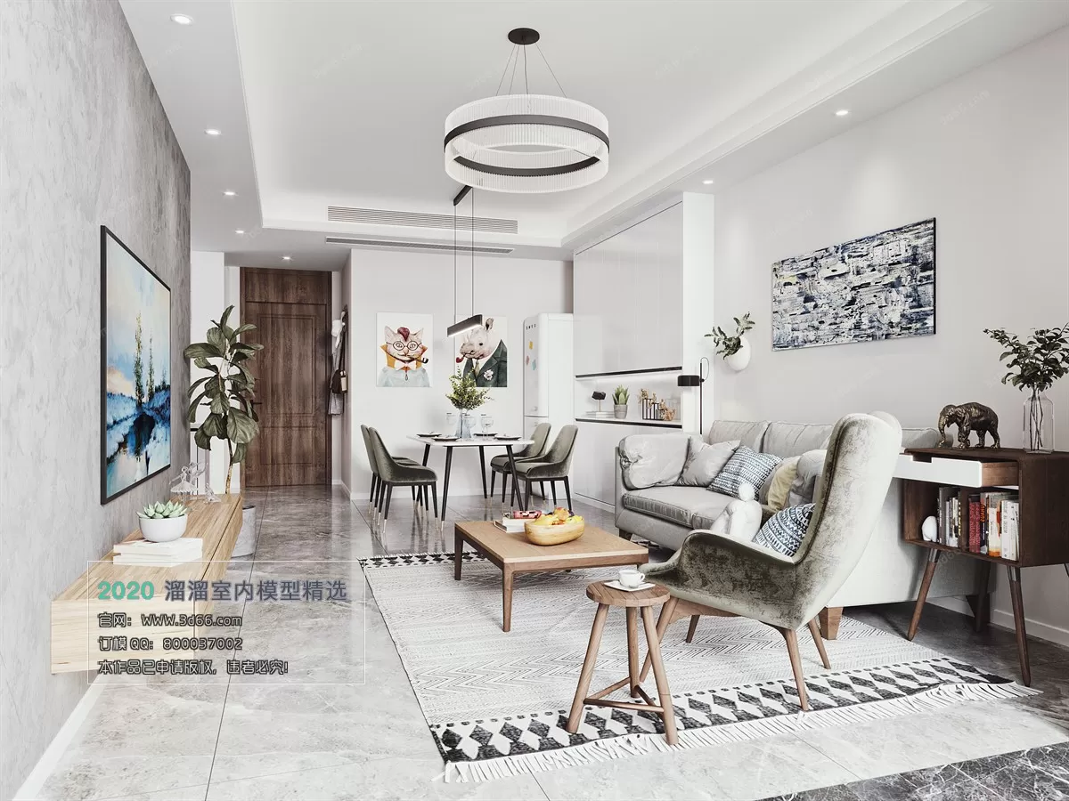 LIVING ROOM - MODERN STYLE - 3D MODELS