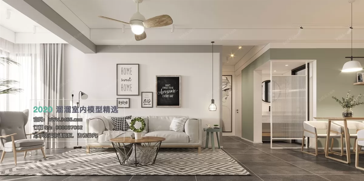 LIVING ROOM - MODERN STYLE - 3D MODELS